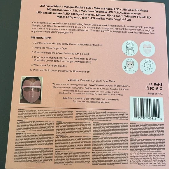 Pink WrinkLit LED Mask - Picture 3 of 4